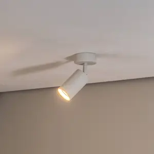 Argon Spot pour plafond Sado, blanc, acier, ajustable, 1 lampe ronde pas cher