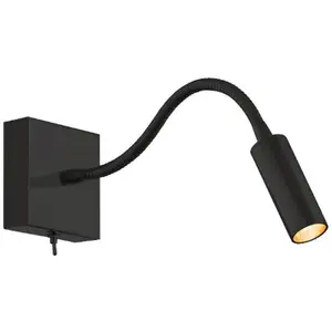 Argon Applique murale Ojos, noire, lampe de lecture, réglable, 33 cm, G9 pas cher