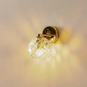 Argon Applique Odel avec abat-jour en verre décoréVendu parluminaire
