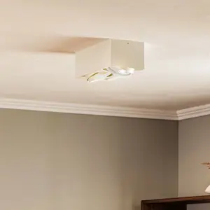 Argon Plafonnier avec spots Ronda, deux lampes, blanc