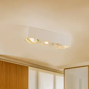 Argon Plafonnier avec spots Ronda, trois lampes, blancVendu parluminaire