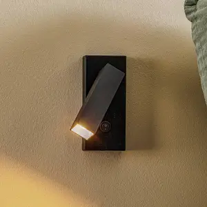 Argon Spot mural Rai orientable, noir pas cher