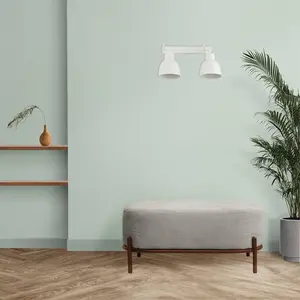 Argon Applique murale Emoti, beige, à 2 lampes, acier, longueur 27 cm pas cher