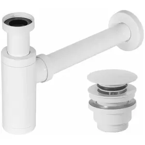 Siphon De Lavabo Rea Klik-Klak Siphon D'Evier Blanc 33,5 X 5 X 21 CmVendu paramazon