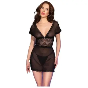 Comparateur de prix : CHILIROSE Nuisette Drusilla Noir noir L
