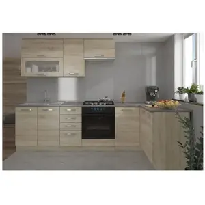 Comparateur de prix : LASSEN Cuisine complète d'angle 240x165 cm avec plan de travail - Angl...