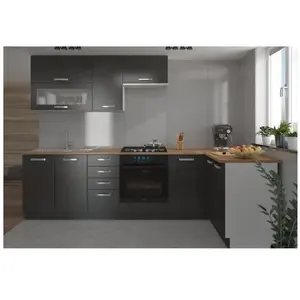 Comparateur de prix : LASSEN Cuisine complète d'angle 240x165 cm avec plan de travail - Angl...