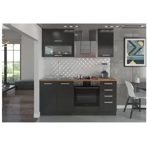 Comparateur de prix : LASSEN Cuisine complète L 180 cm avec meuble four et plans de travail ...