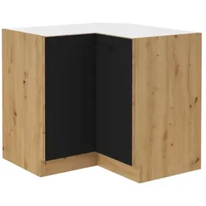 Comparateur de prix : Cuisinier Meuble bas d'angle - MODENA - 89 x 89 cm - Chêne artisan et ...