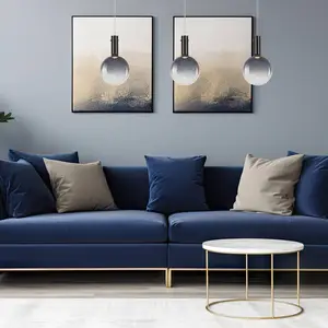 Eko-Light Suspension Toronto, boule en verre gris-transparent, Ø 25 cm pas cher