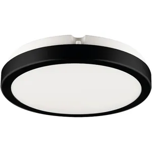 Plafonnier Vera 18W 4000K Noir IP65 pas cher