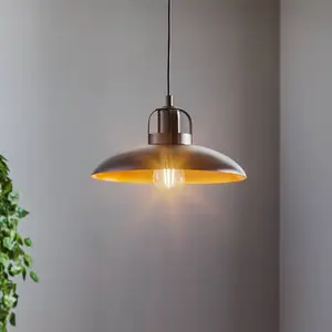 Eko-Light Suspension Felix, noir/doré ancien, 1 lampe pas cher