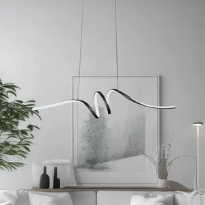 Milagro Lighting Suspension LED Loop, métal, noir-chrome, 4 000 K pas cher