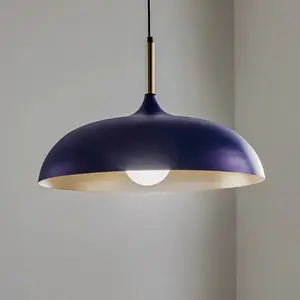 Eko-Light Suspension Lincoln, bleu/doré pas cher