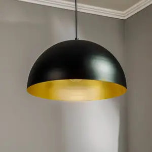 Eko-Light Suspension Beta en noir-doré pas cher
