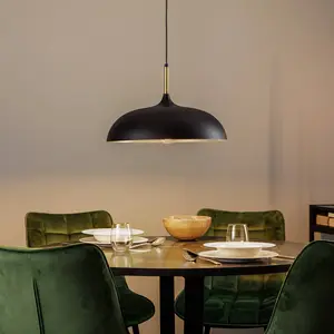 Eko-Light Suspension Lincoln, noir/doré pas cher