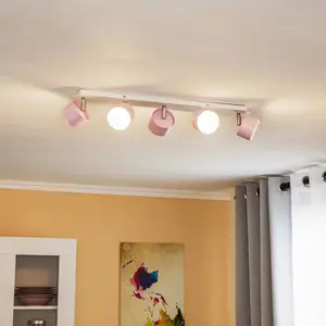 Eko-Light Cloudy spot pour plafond à cinq lampes rose pas cher
