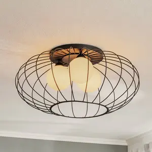 MILAGRO KRONOS Noir 3xE27 Plafonnier Lampe suspension Lampe suspension Lumière pendante pas cher
