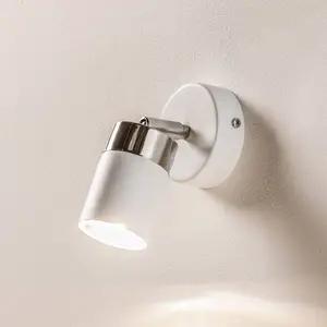 Eko-Light Spot pour plafond Joker, blanc/argenté, à 1 lampe pas cher