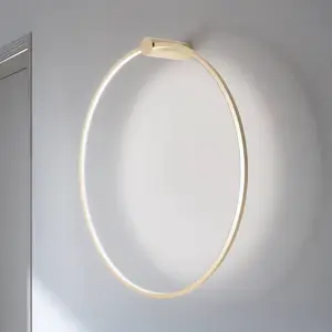 Comparateur de prix : Applique de salle de bain cercle doré Ø80cm Saturno LED 46W Milagro