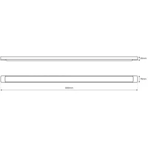 Milagro Lighting Plafonnier LED Batten, longueur 120 cm, aluminium, bl... pas cher