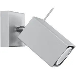 Comparateur de prix : Sollux Lighting Applique Murale Moderne MERIDA 1 Spot GU10 LED - Gris