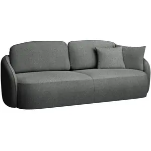 Selsey Canapé convertible 3 places en tissu chenille gris foncé pas cher