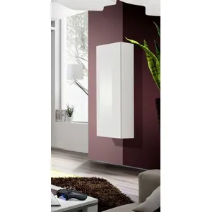 Paris Prix Vitrine Murale Design Fly I 126cm Blanc pas cher