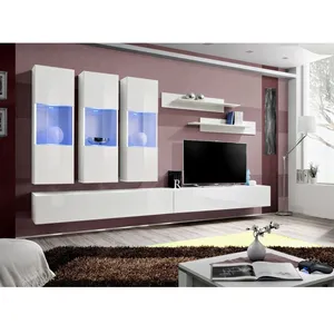 Comparateur de prix : Meuble tv mural design fly ii 320cm blanc