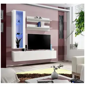 Paris Prix Meuble TV Mural Design "Fly II" 170cm Blanc pas cher