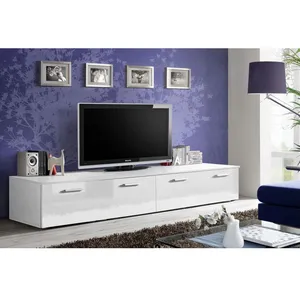 Paris Prix Banc TV - Blanc - Banc TV - Blanc - Bois massif - Contemporain - Design pas cher