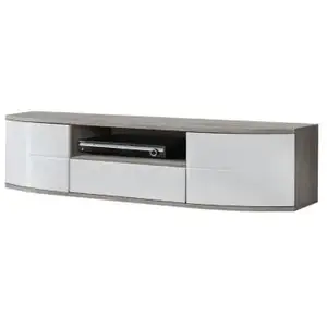 ASM Banc Tv - Ontario I - 150 Cm X 43 Cm X 48 Cm - Blanc Et Gris