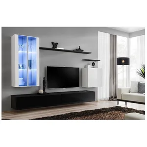 Comparateur de prix : Ensemble TV - ASM - 2 éléments - Noir - Blanc - Laqué - Contemporain - Design