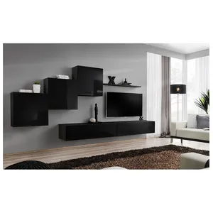 Comparateur de prix : Meuble TV Mural Design "Switch X" 330cm Noir