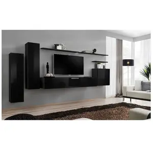 Vitrine - Lot de 2 - Switch I - 330 cm x 160 cm x 40 cm - Noir
