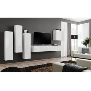 Comparateur de prix : PRICE FACTORY Meuble TV Mural Design "Switch III" 330cm Blanc