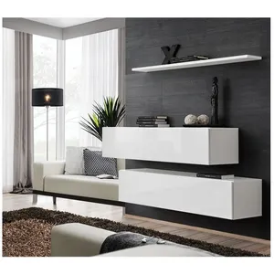 Paris Prix Lot de 2 Bancs Muraux & Etagère Switch SBII 130cm Blanc