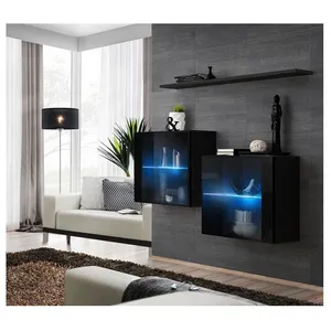Ensemble meuble TV mural - Switch SB III - Noir pas cher