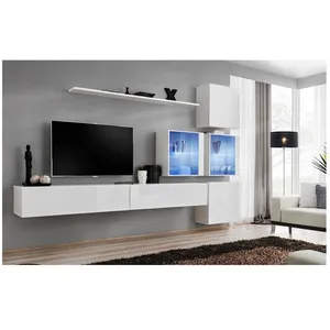 Comparateur de prix : Meuble TV Mural Design "Switch XIX" 310cm Blanc