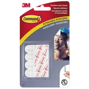Comparateur de prix : Languettes adhésives command 3M pour posters - Blister de 12
