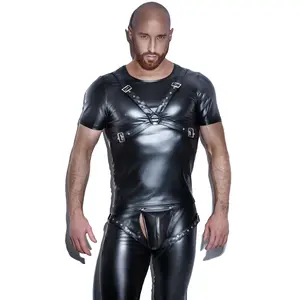 Noir Handmade Tee Shirt Harness H041Vendu parrue-des-plaisirs