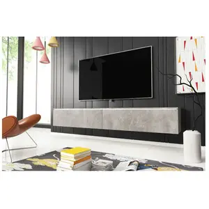 Meuble TV CERIEE 180 béton pas cher