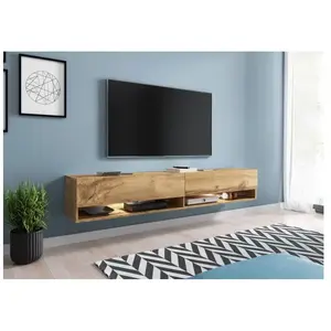 Bratex - Meuble tv Lowboard a 180 cm, meuble tv avec éclairage led, de... pas cher