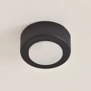 HELam Spot pour plafond SPOT 53, noir, Ø 11,5 cm, métal, GX53 pas cher