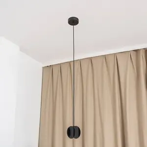 HELam Suspension GAMBIT, noir, Ø 10 cm, métal, GU10-LED pas cher