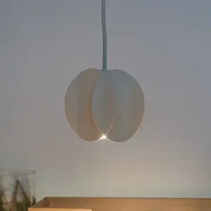 HELam Suspension GAMBIT, blanc crème, Ø 10 cm, métal, GU10-LED pas cher