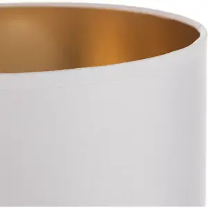HELam Abat-jour Alba, Ø 20 cm, E27, blanc/doré pas cher