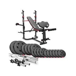 Comparateur de prix : HS HOP-SPORT HS Set d'haltères de 75kg avec le banc de musculation HS-1065