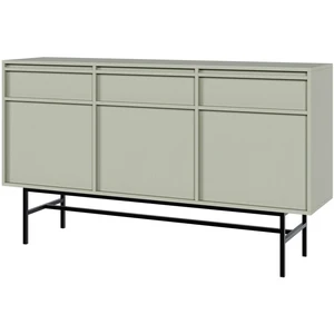 SELSEY Buffet à trois portes avec tiroirs et cadre vert sauge 154x39 cmVendu parkaufland