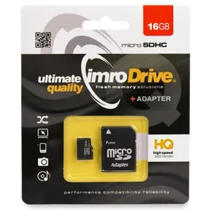 Carte mémoire - IMRO - microSD - 16 Go - Compatible Smartphone - Noir